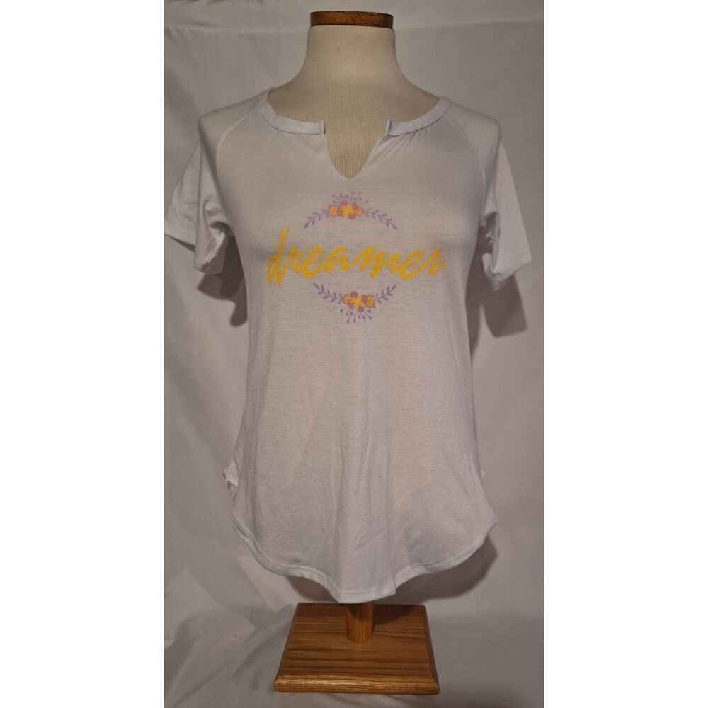 Bobeau Womens White Dreamer Graphic Tee Size XS